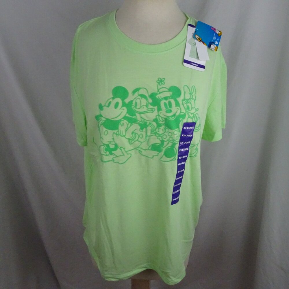 Disney Mickey and Friends Green Shirt Size XXL